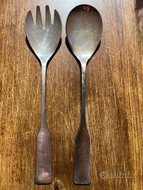 Set per insalata vintage placcato argento