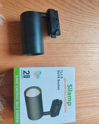 faretto GU 10. PER BINARIO 220V-250V