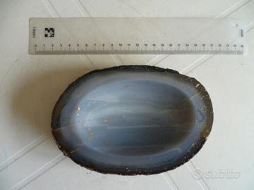 AGATA blu/grigio minerale del Brasile cm.17x12