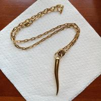 Collana D&G con ciondolo "Corno" portafortuna