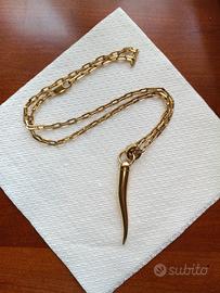 Collana D&G con ciondolo "Corno" portafortuna