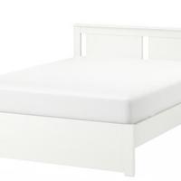 Letto matrimoniale ikea songesand bianco legno
