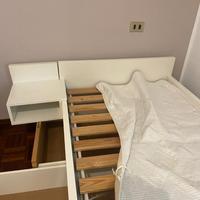 LETTO SINGOLO COMPLETO DI MATERASSO E CASSETTI