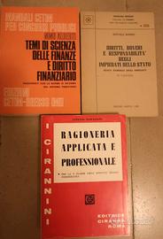 3 testi Ragioneria applicata, diritto. Anni 70/80