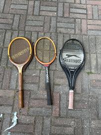 Lotto 3 racchette tennis vintage legno grafite