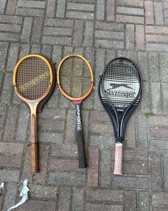 Lotto 3 racchette tennis vintage legno grafite