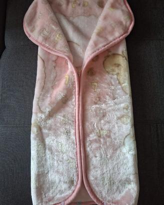 BABY SACCO E COPERTA PER NEONATI ROSA