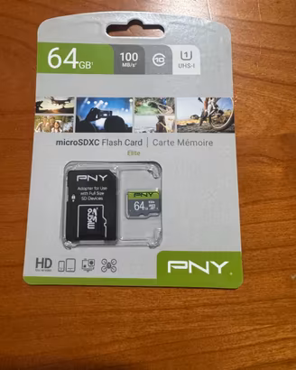 Scheda Memoria MicroSDXC PNY Elite 64GB