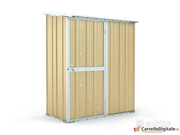 Casetta box giardino Acciaio 155x100 50kg beige