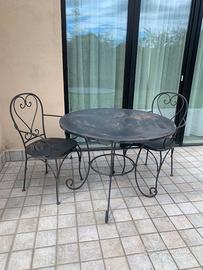 tavolo ferro battuto, diametro 1 metro