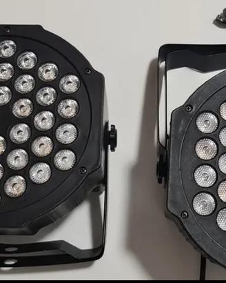 3 fari led Rgb 36W con 36 led