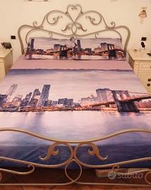 Struttura giro letto matrimoniale ferro battuto 