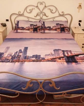 Struttura giro letto matrimoniale ferro battuto 