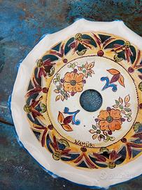 lampadario in ceramica dipinto a mano 