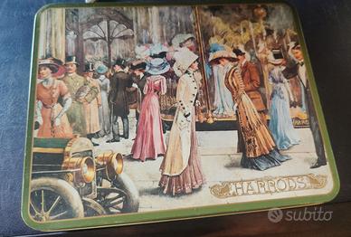 Scatola biscotti metallo Harrods Vintage anni 90