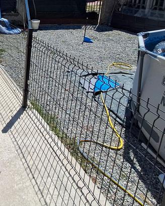 Rete da giardino con cancello 
