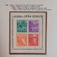 SVIZZERA 1934 FOGLIETTO NABA ESPOSIZIONE ZURIGO