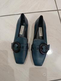Scarpe donna Mocassino color petrolio 