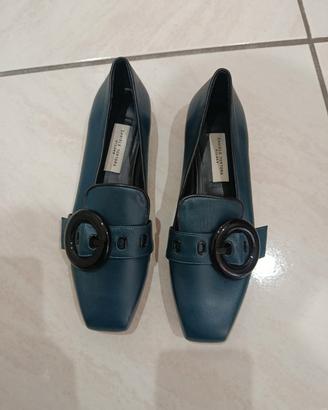 Scarpe donna Mocassino color petrolio 