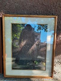 cornice dorata con passpartou in ecrou