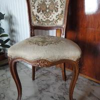 4 sedie anni '50 stile Luigi Filippo in Noce