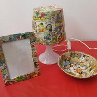 set lampada cornice e svuota tasche 