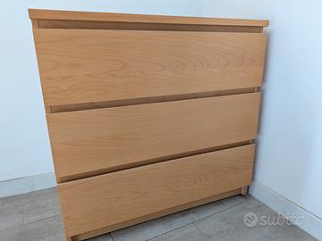 cassettiera malm rovere