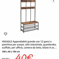 panchina appendiabiti 