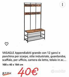 panchina appendiabiti 