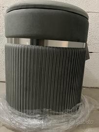 Due pouff  contenitore colore grigio (2 puff)