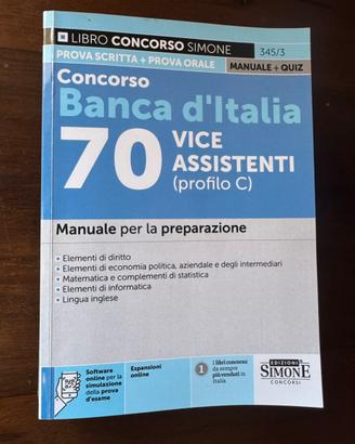 Manuale per concorso 70 V. Ass.ti Banca D’Italia