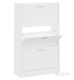 SCARPIERA BIANCA IN LEGNO MULTISTRATO