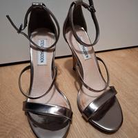 Sandali argento con tacco Steve Madden