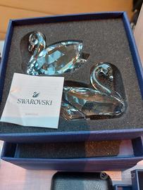 coppia cigni swarovski 
