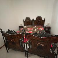 Camera matrimoniale liberty/vintage letto comodini