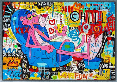 Quadro Pantera Rosa moderno