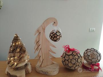 oggetti in legno natalizi
