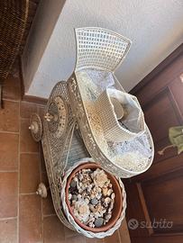 Carrello da arredo in color panna