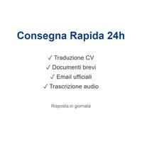 Revisione CV Inglese/Tedesco + Traduzioni Urgenti