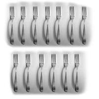 13 Forchette Inox/Argento- Hepp Exclusiv 18-10 D22