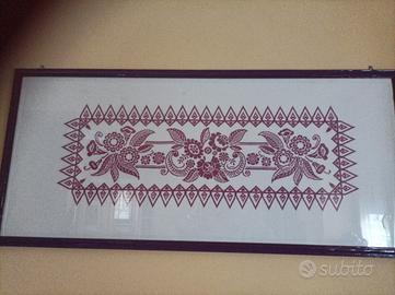 Quadro di ricamo fatto a mano