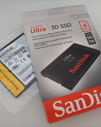 HD SANDISK ULTRA 3D SSD 4TB NUOVO MAI USATO