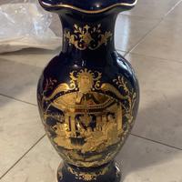 Vaso limoge blu e oro