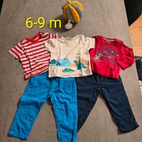 Set maglie e pantaloni bimbo 6-9 mesi