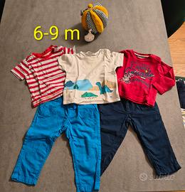 Set maglie e pantaloni bimbo 6-9 mesi