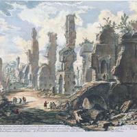 Stampa Piranesi F. - "Veduta della Via Appia Antic