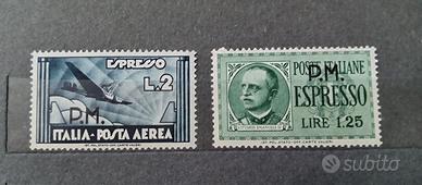 Serie Francobolli 1943 Espressi sovrastampati P.M.