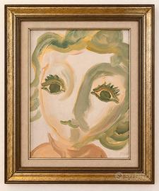 Virgilio Guidi – TESTA - Olio su tela 40x30 cm