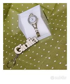 Orologio donna con portachiavi personalizzato 