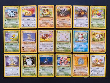 Lotto 18 carte Pokemon set Jungle ITA